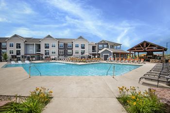 Mini Swimming Pool And Relaxing Area at Watermark at Harvest Junction, Longmont, CO, 80501